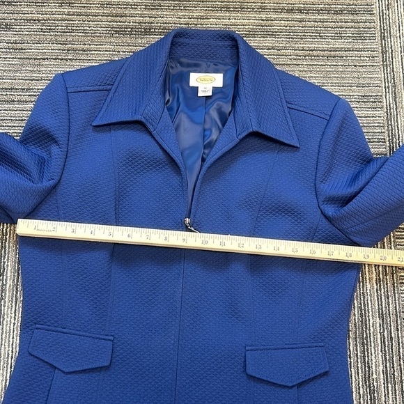 Talbots Lined Zip-Up Tailored Collared Heavy Blazer Jacket - Picture 8 of 9